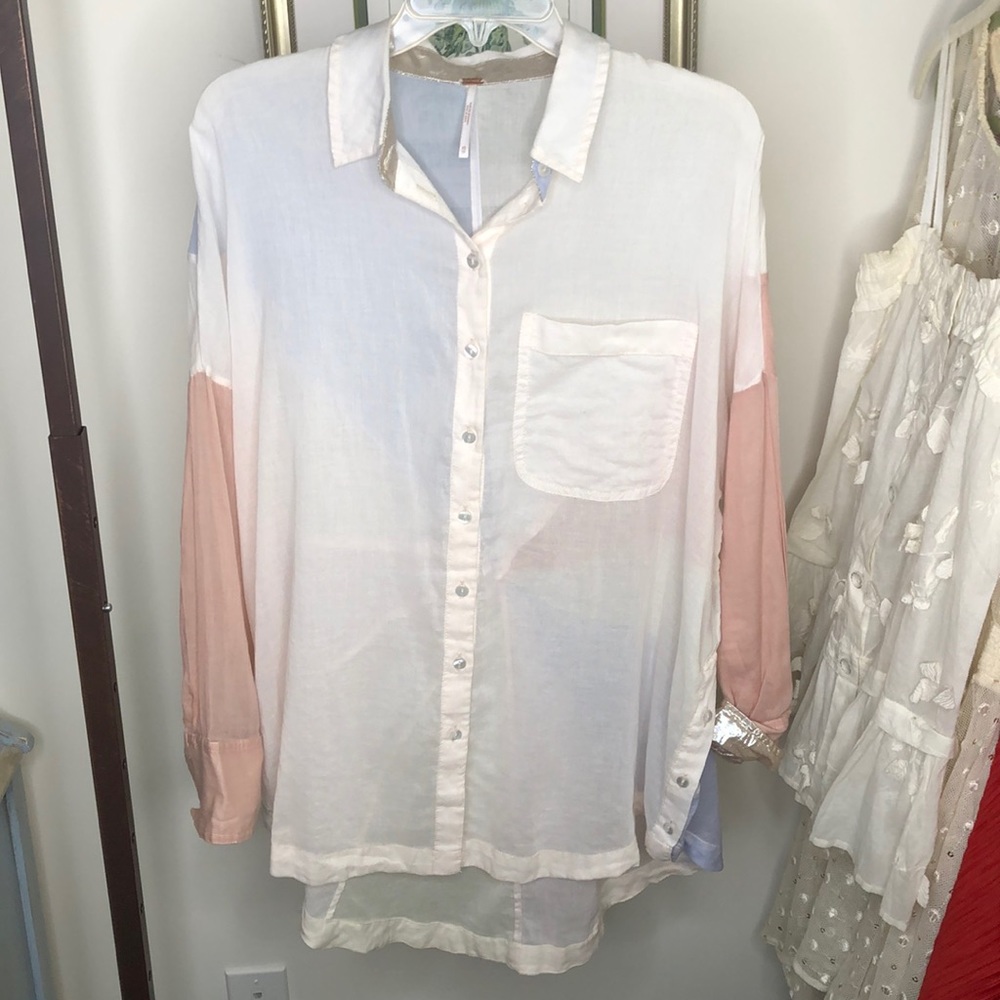 COPY - Free People Rainbow Rays Button down - Picture 3 of 5